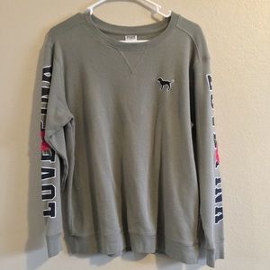 Light green PINK sweatshirt